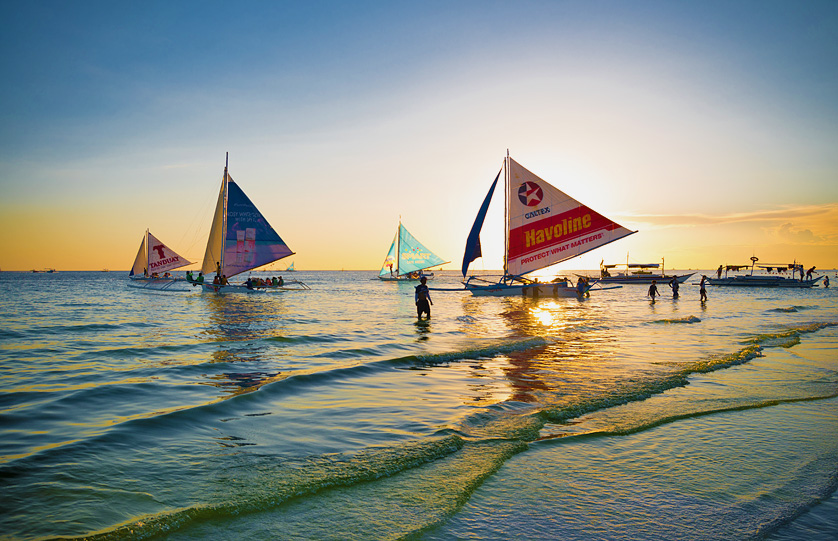 paraw sunset sailing boracay
